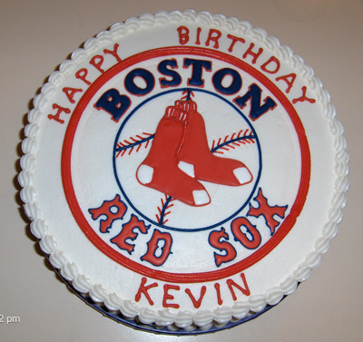 Red Sox Birthday Cake