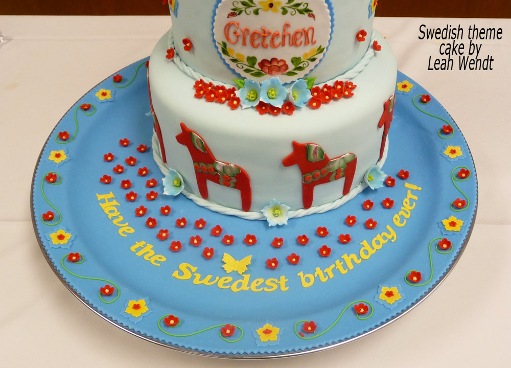 Swedish Theme Birthday Cake base